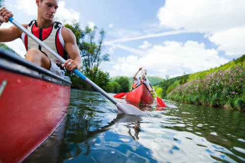 canoé kayak on the river